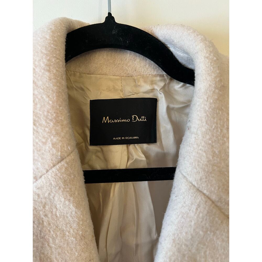 Massimo Dutti Mid-Length Wool Blend Coat - Picture 2 of 10